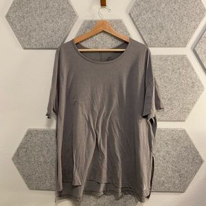 2X Plus Size Nike shirt Grey Gray Basic Gym Work Out